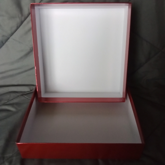 BOX ONLY Jimmy Choo I Want Choo Red Glitter Luxury Fragrance Storage Box - Picture 4 of 8